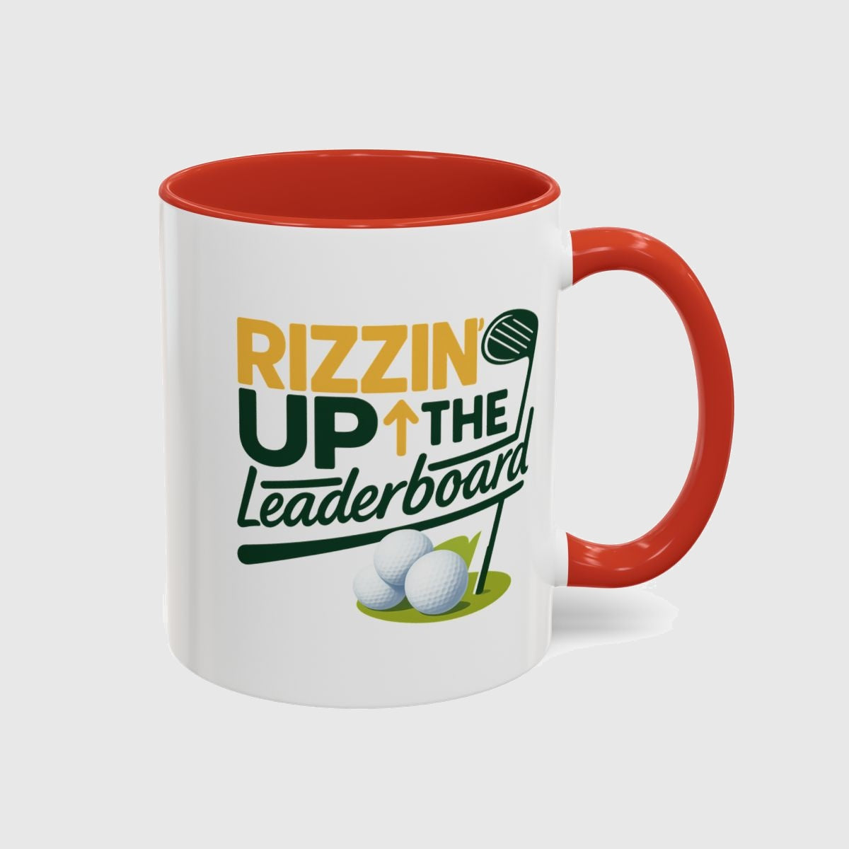 Rizzin' Up The Leaderboard - Golf Mug in Red