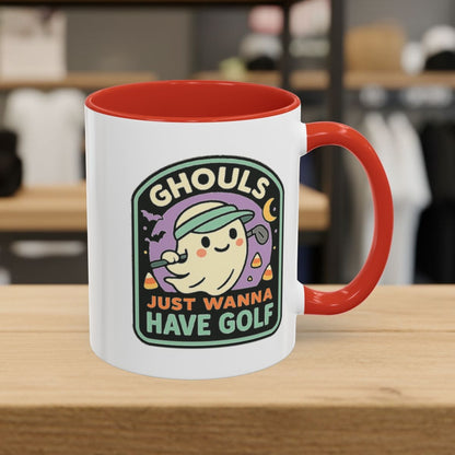 Ghouls Just Wanna Have Golf - Golf Mug - 11oz in Red