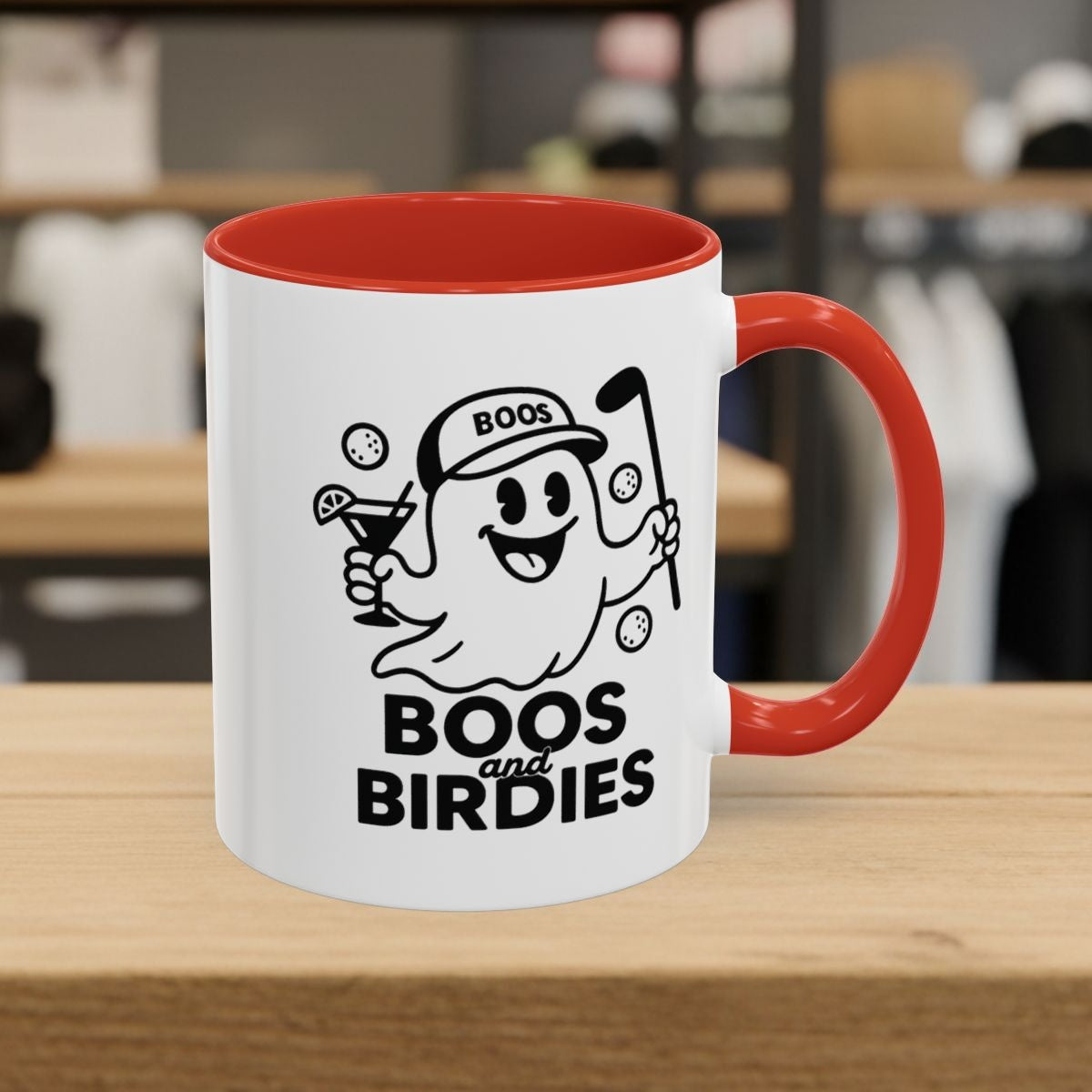 Boos and Birdies - Golf Mug - 11oz in Red