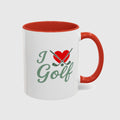 I Love Golf - Golf Mug in Red
