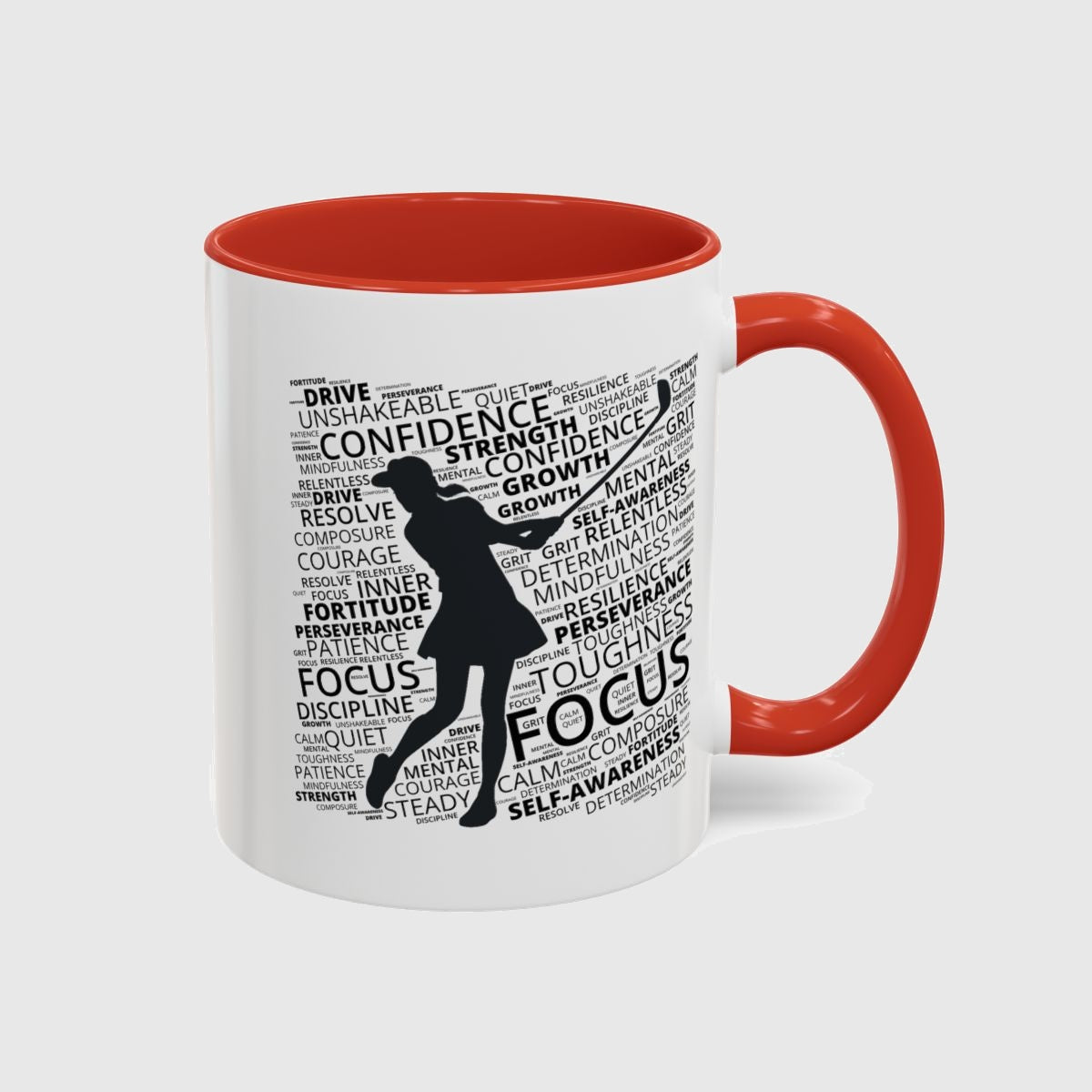 Unleash Your Mental Game (Female) - Golf Mug in Red