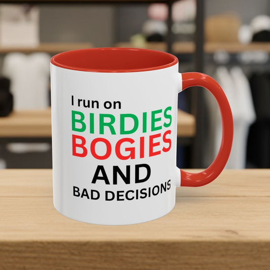 I run on... - Golf Mug - 11oz in Red