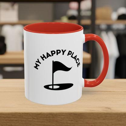 My Happy Place - Golf Mug - 11oz in Red