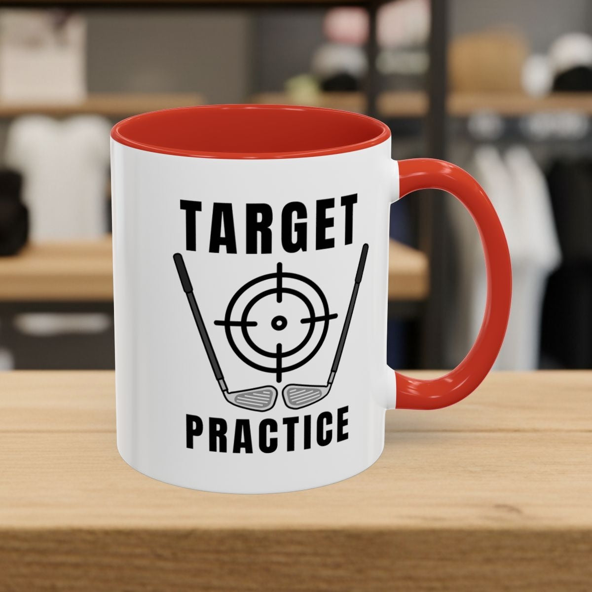 Target Practice - Golf Mug - 11oz in Red