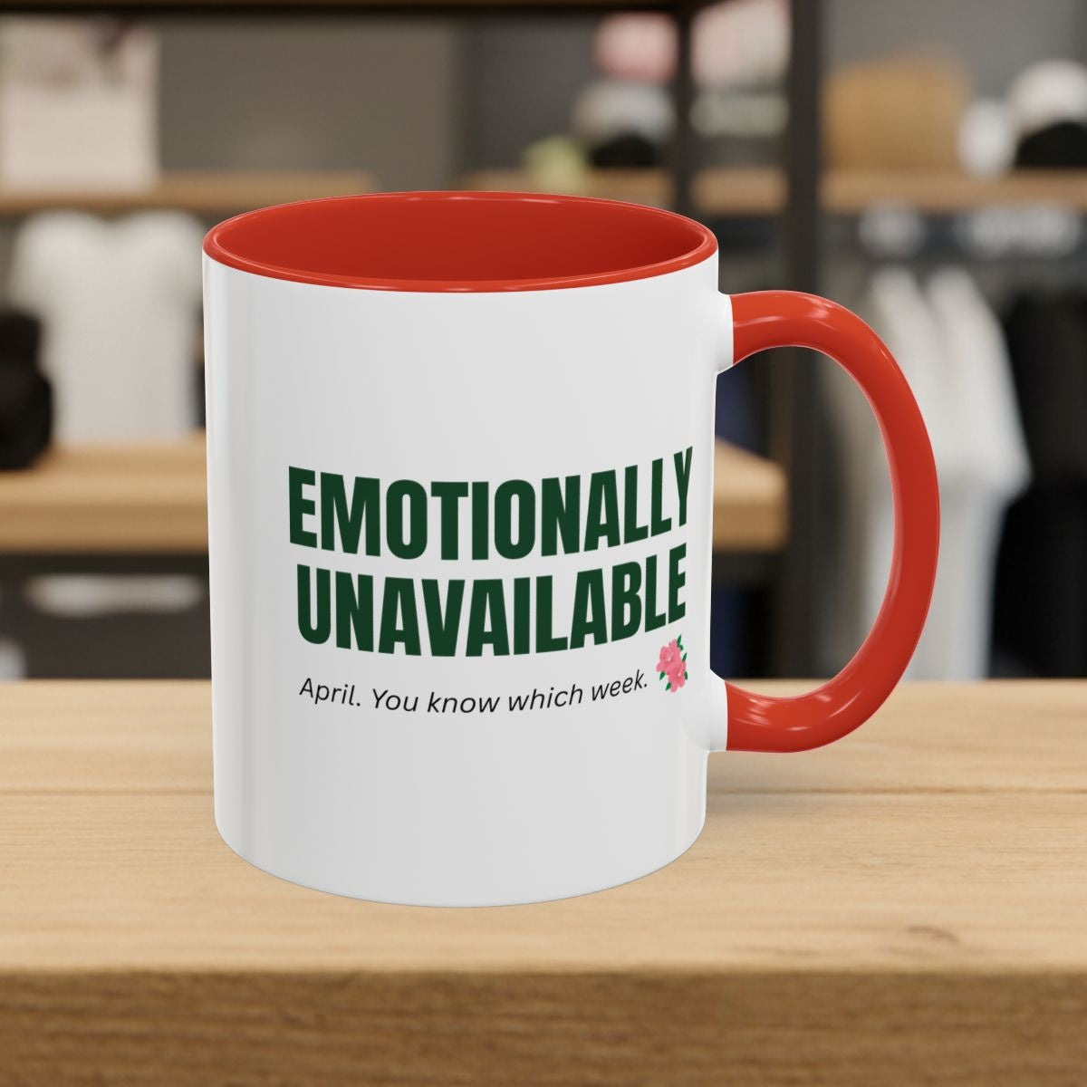 Emotionally Unavailable - Golf Mug in Red