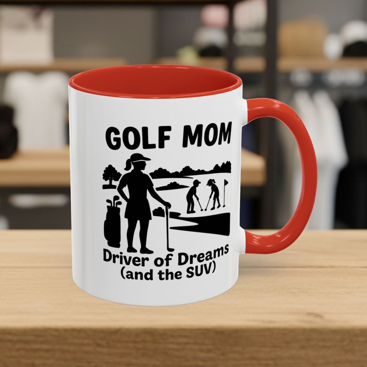 Golf Mom - Golf Mug - 11oz in Red