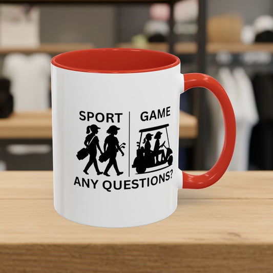SPORT vs. GAME (Female) - Golf Mug - 11oz in Red