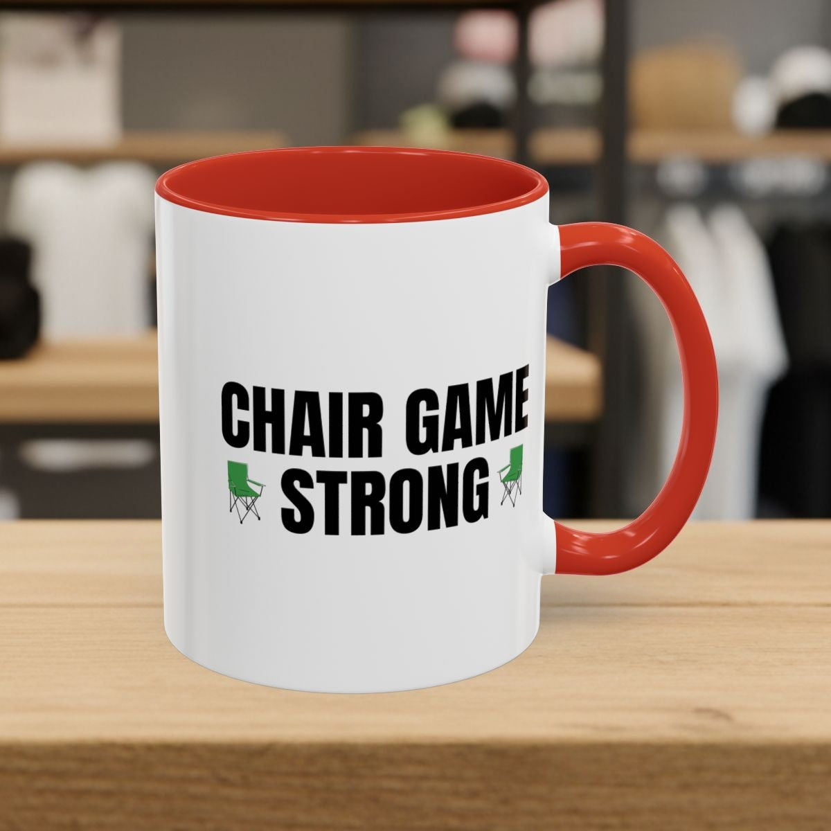 Chair Game Strong - Golf Mug in Red