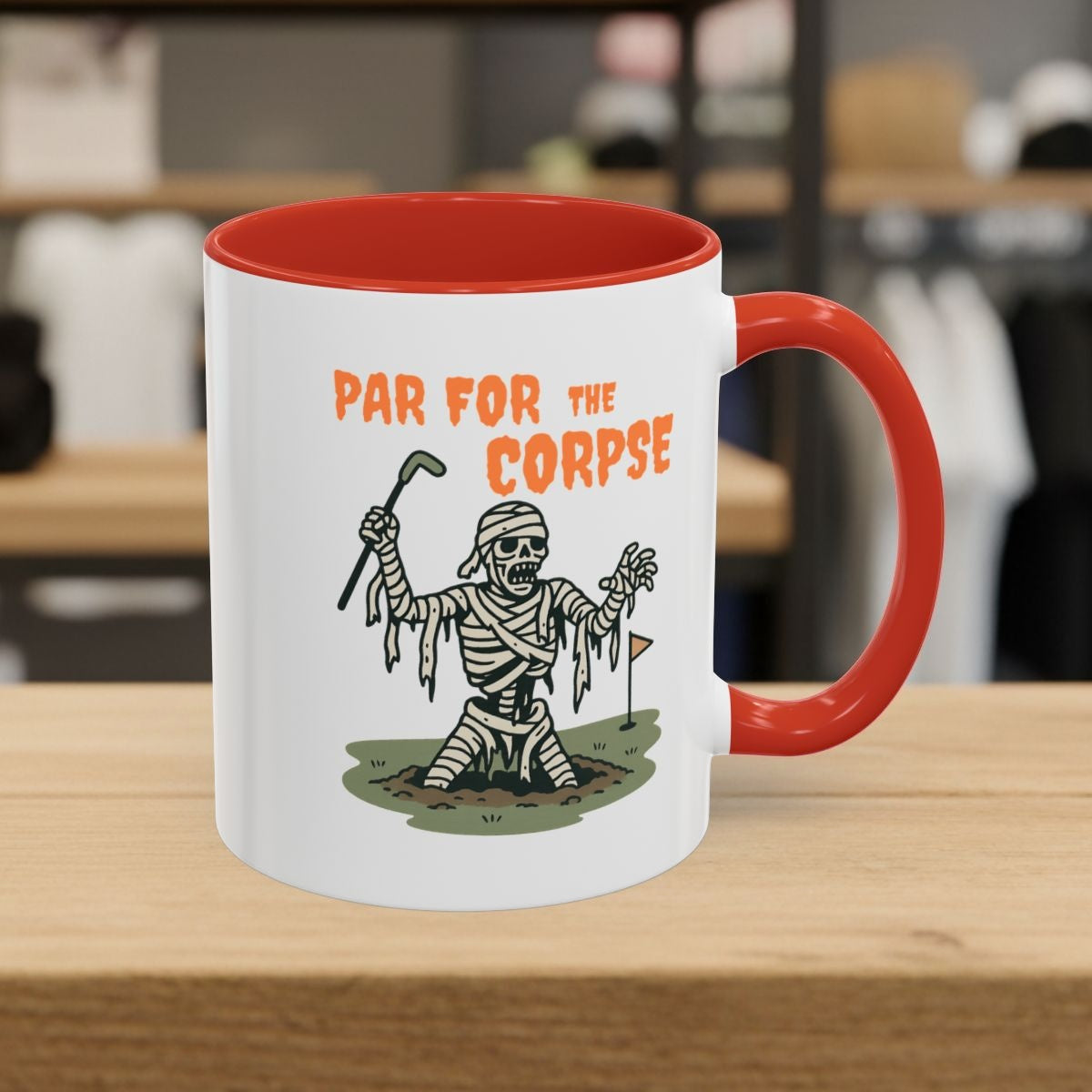 Par for the Corpse - Golf Mug - 11oz in Red