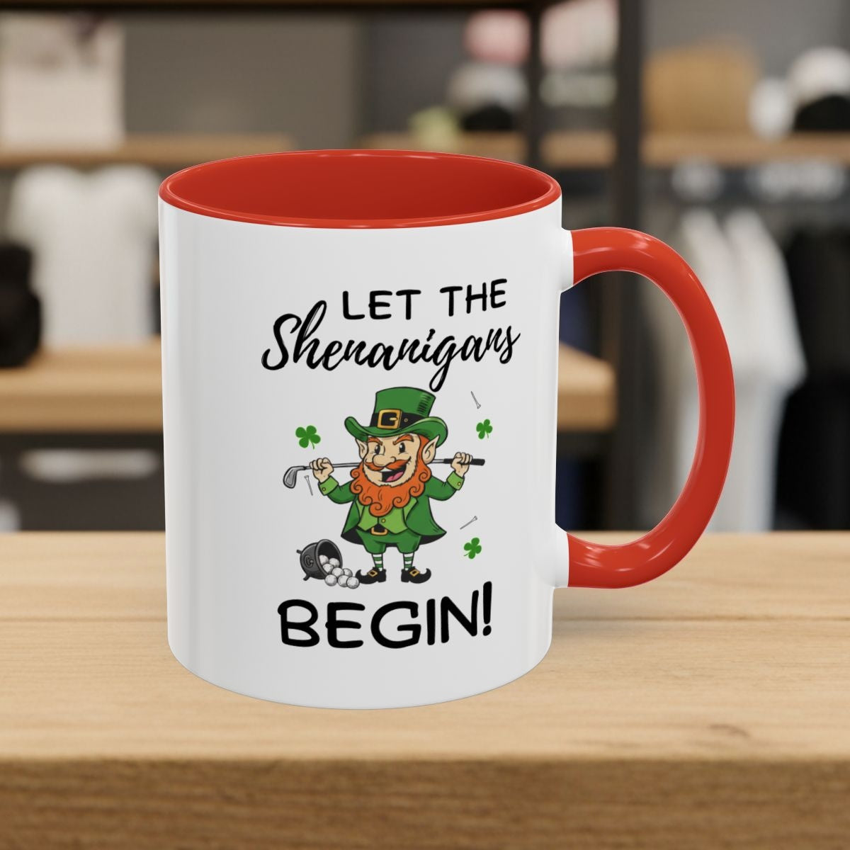 Let The Shenanigans Begin - Golf Mug - 11oz in Red