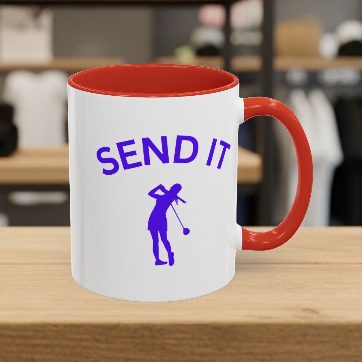 SEND IT (Female) - Golf Mug - 11oz in Red