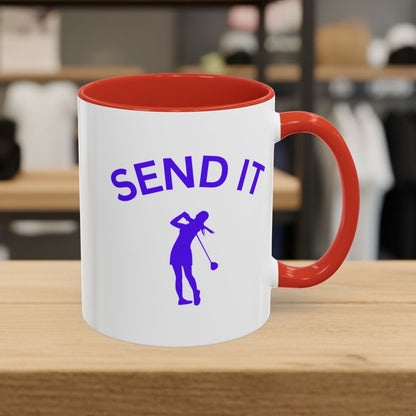 SEND IT (Female) - Golf Mug - 11oz in Red