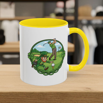 The Leprechaun Stole My Ball! - Golf Mug - 11oz in Yellow