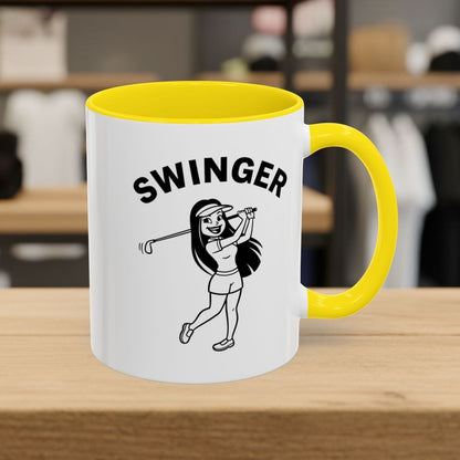 Retro Swinger Women's - Golf Mug - 11oz in Yellow