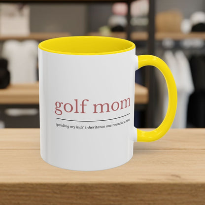Golf Mom: Inheritance - Golf Mug - 11oz in Yellow