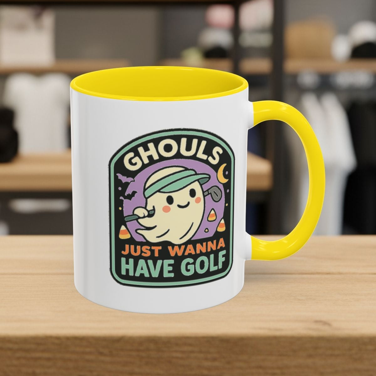 Ghouls Just Wanna Have Golf - Golf Mug - 11oz in Yellow