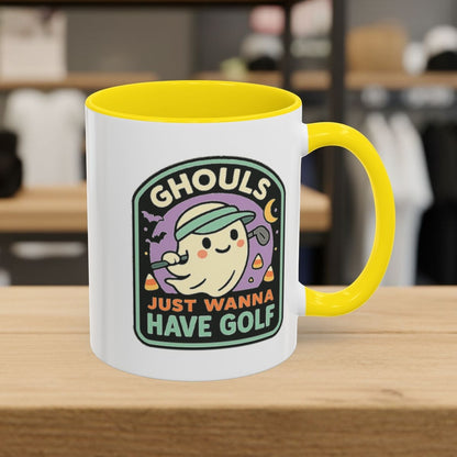 Ghouls Just Wanna Have Golf - Golf Mug - 11oz in Yellow