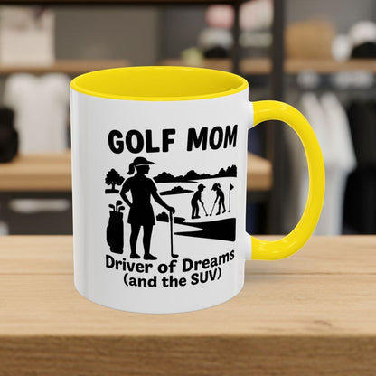 Golf Mom - Golf Mug - 11oz in Yellow