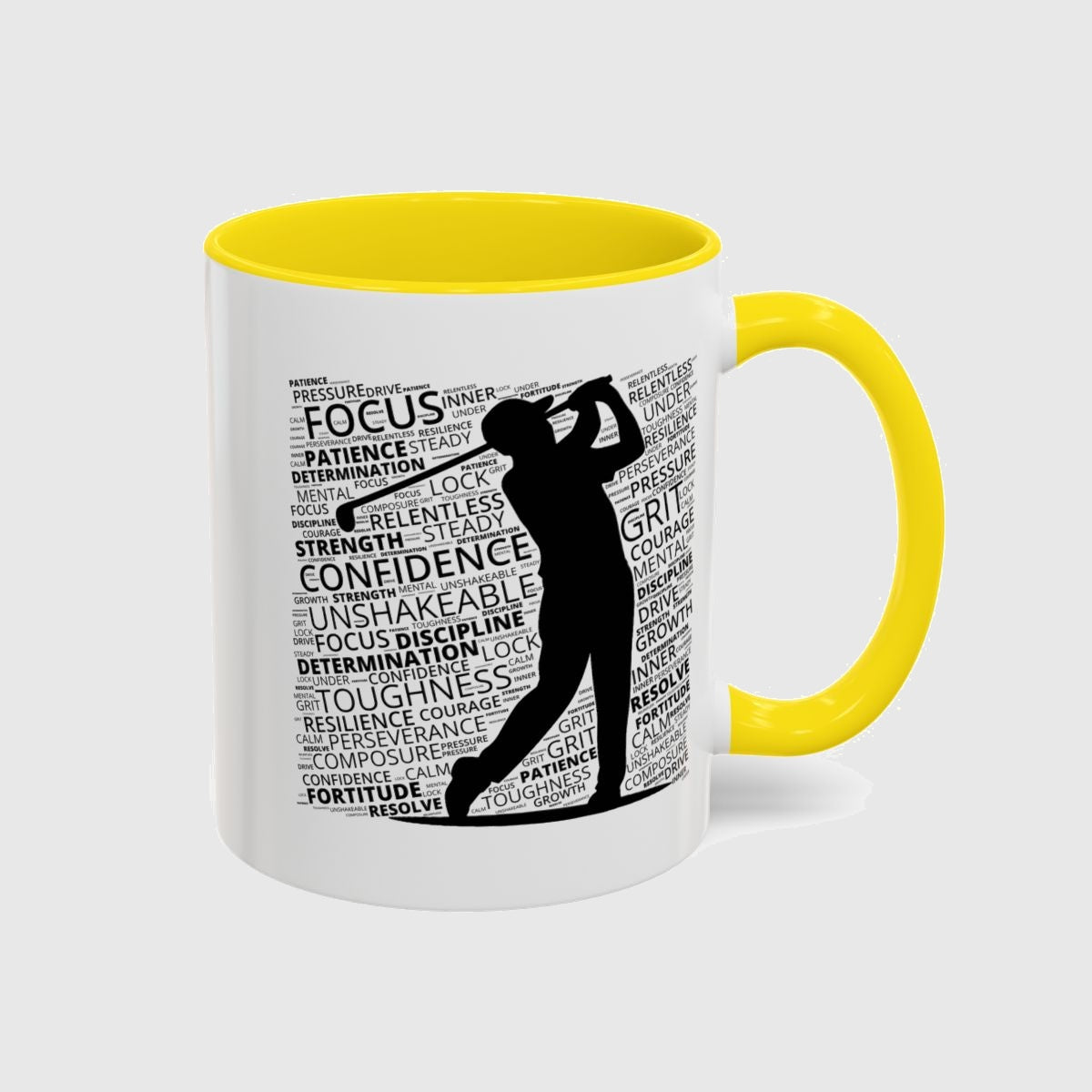 Unleash Your Mental Game (Male) - Golf Mug in Yellow