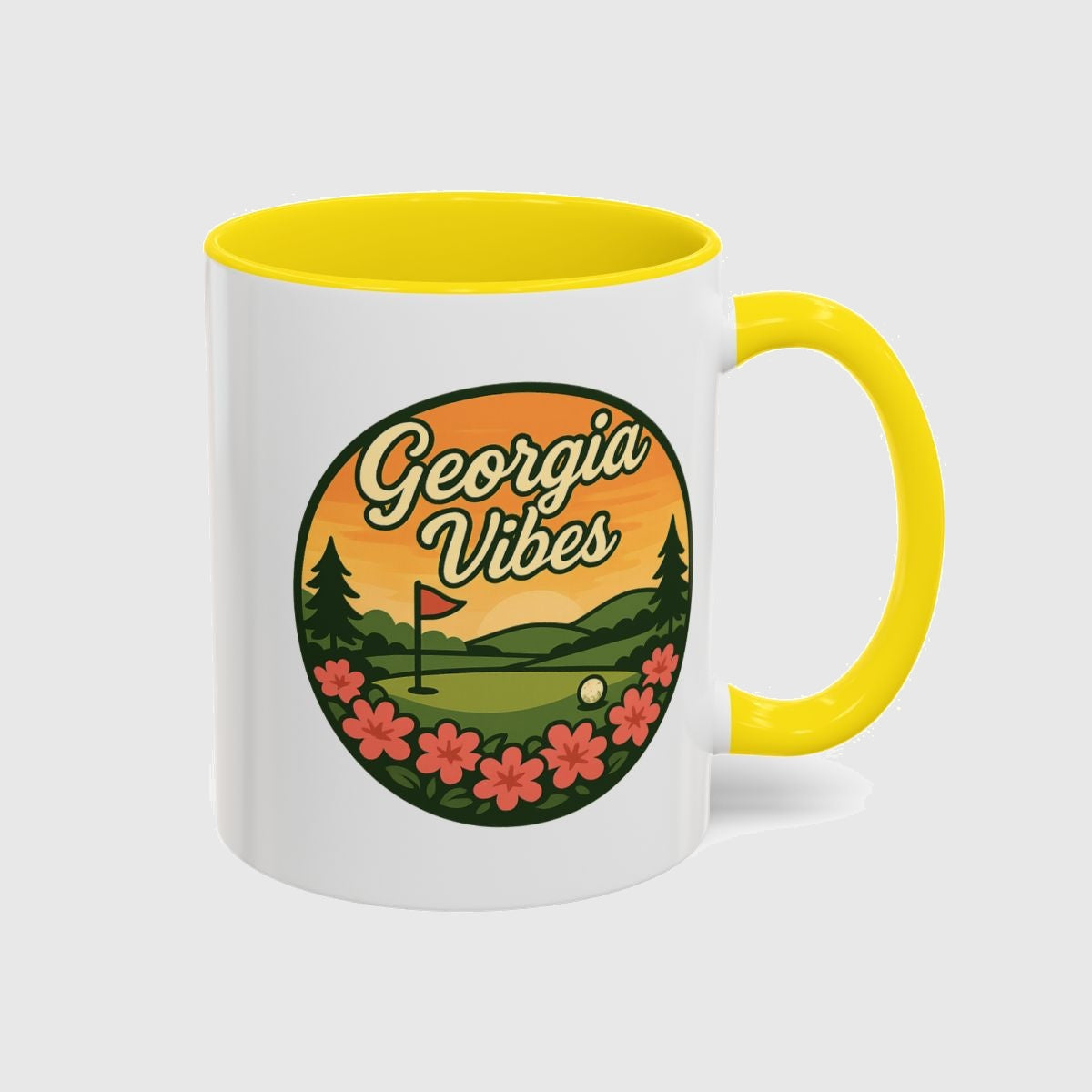 Golf Vibes - Georgia Azalea Edition - Golf Mug in Yellow