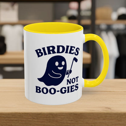 Birdies not BOO-GIES - Golf Mug - 11oz in Yellow