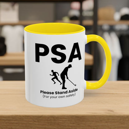 PSA - Please Stand Aside - Golf Mug - 11oz in Yellow