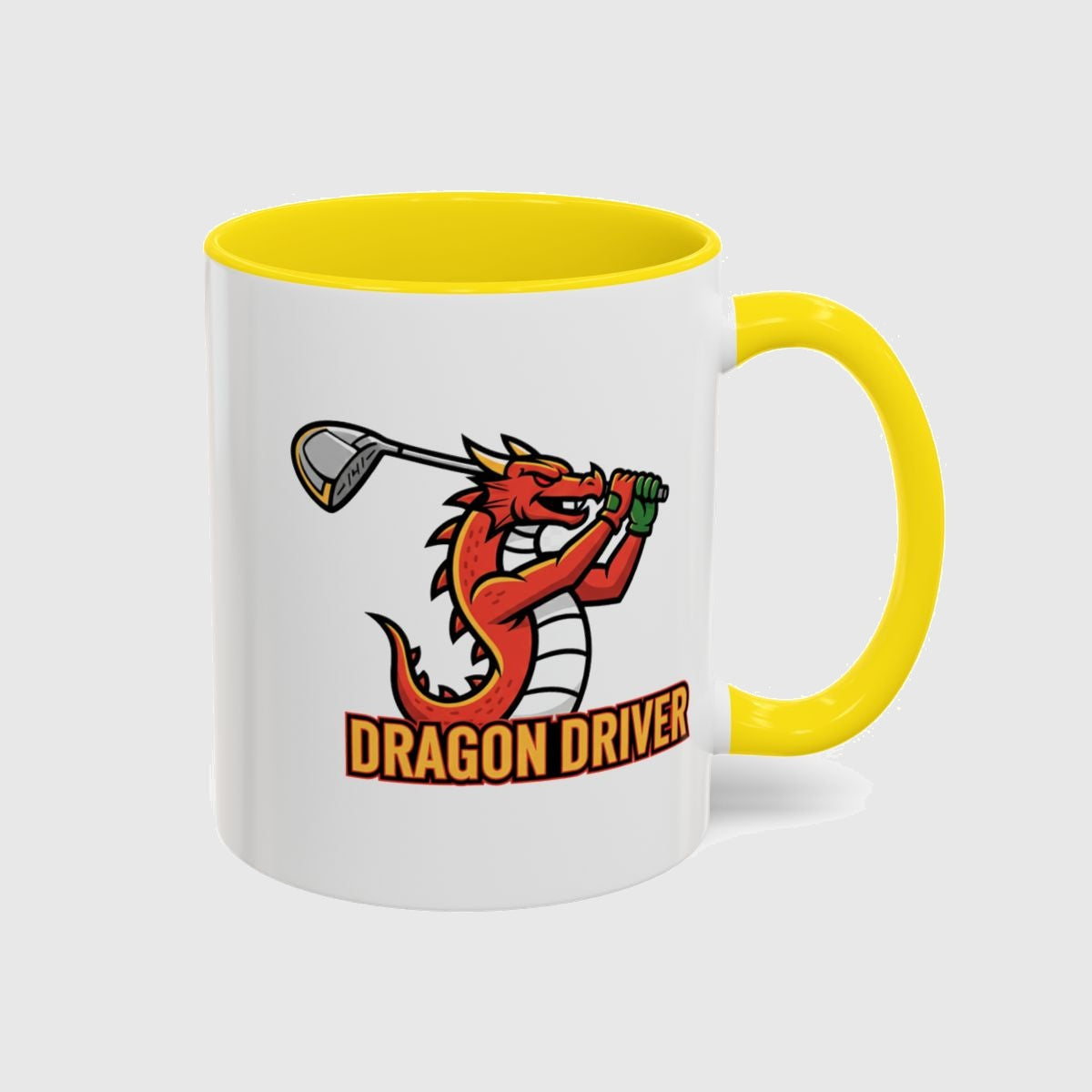 Dragon Driver - Golf Mug in Yellow