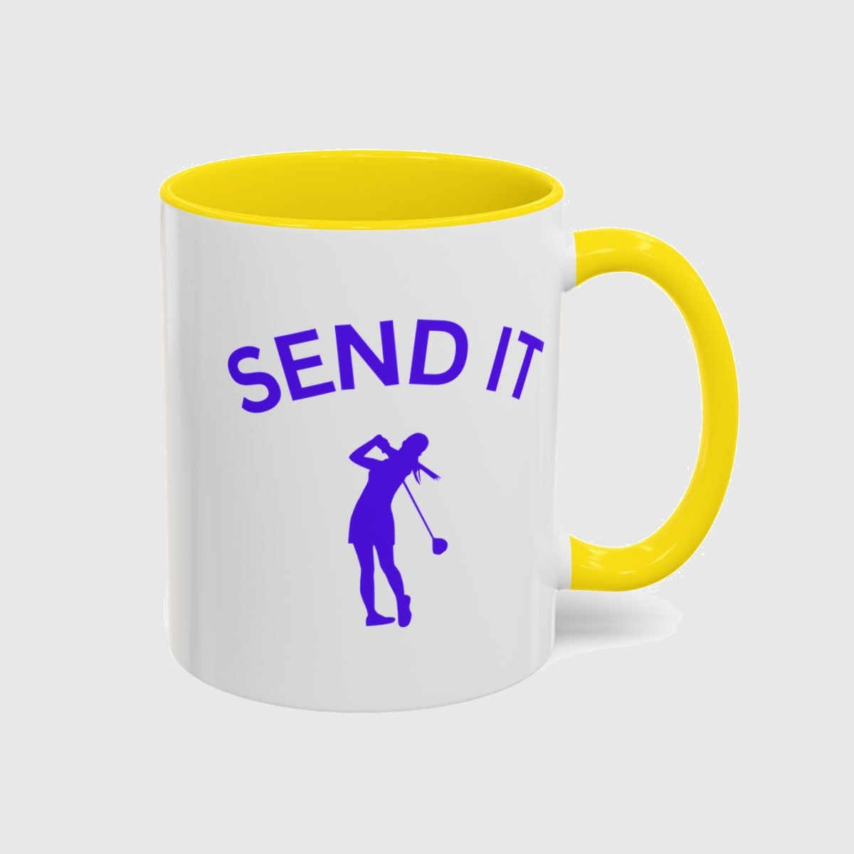 SEND IT (Female) - Golf Mug in Yellow