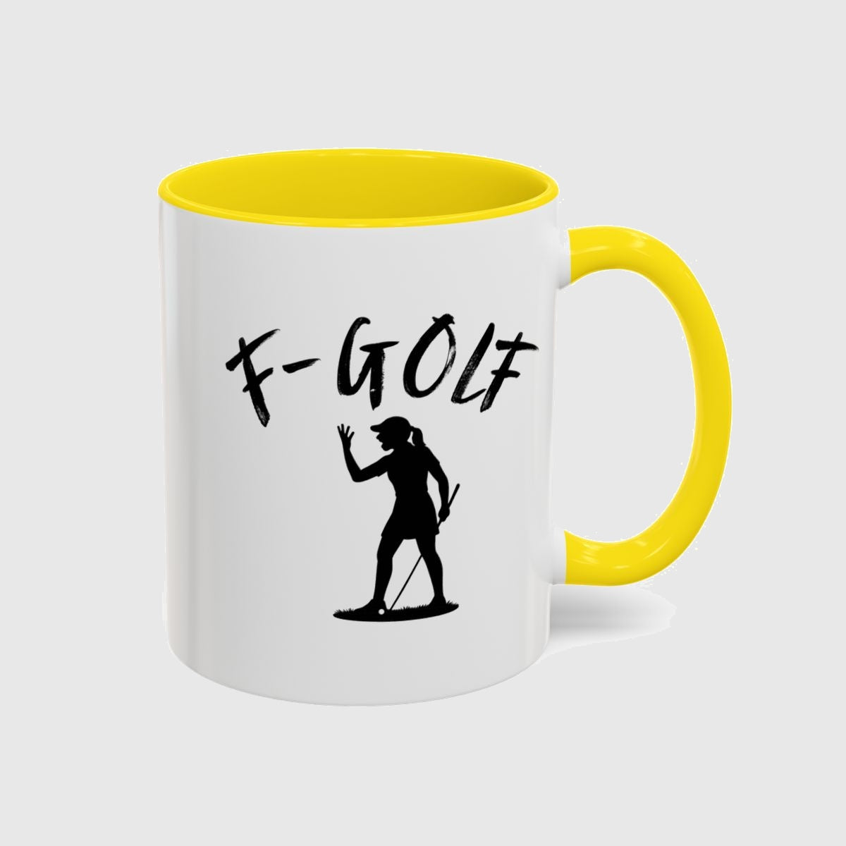 F-Golf (Female) - Golf Mug in Yellow