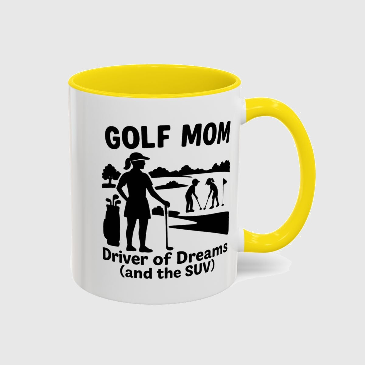 Golf Mom - Golf Mug in Yellow
