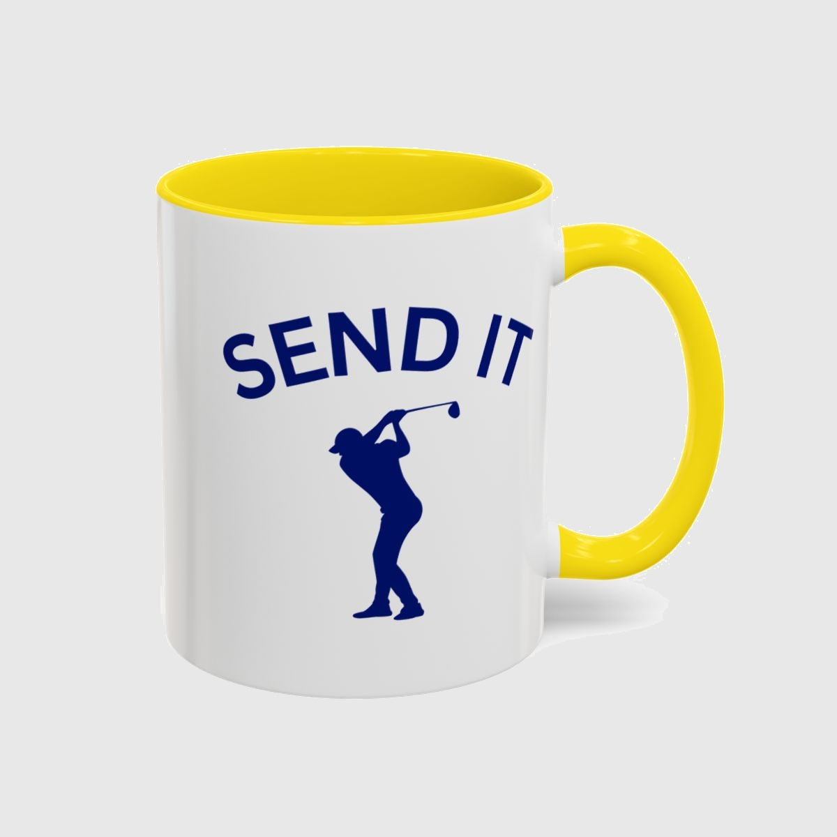 SEND IT (Male) - Golf Mug in Yellow