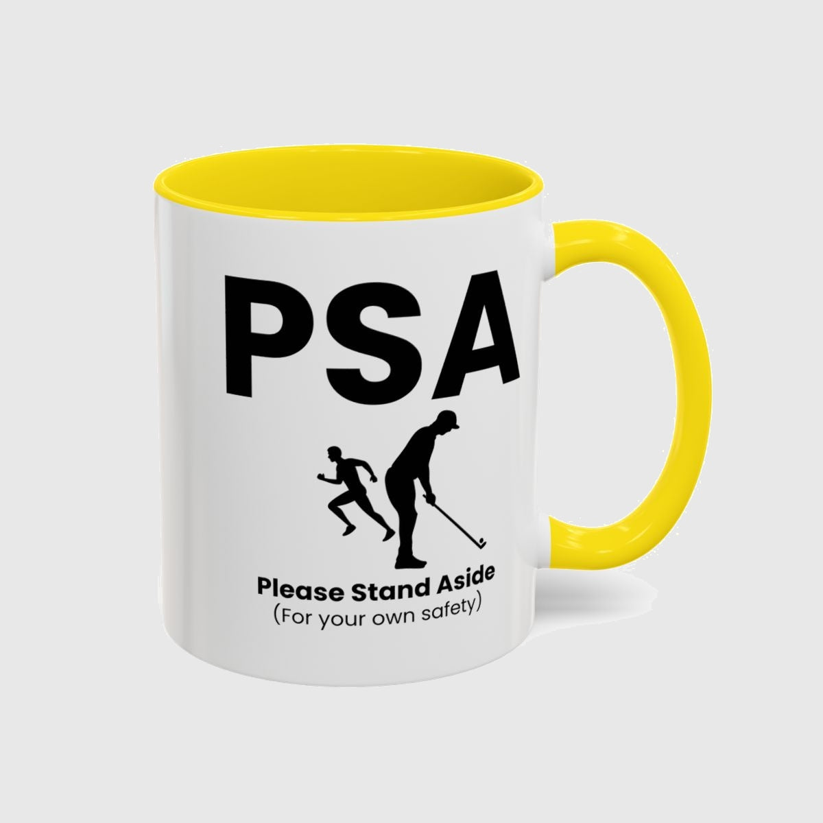 PSA - Please Stand Aside - Golf Mug in Yellow