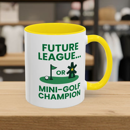 Future League or Mini-Golf Champion - Golf Mug - 11oz in Yellow