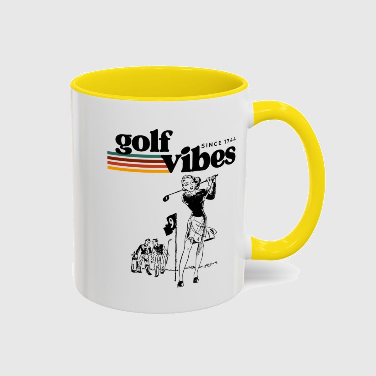 Golf Vibes Retro - Golf Mug in Yellow