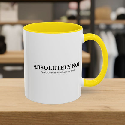 ABSOLUTELY NOT - Golf Mug - 11oz in Yellow