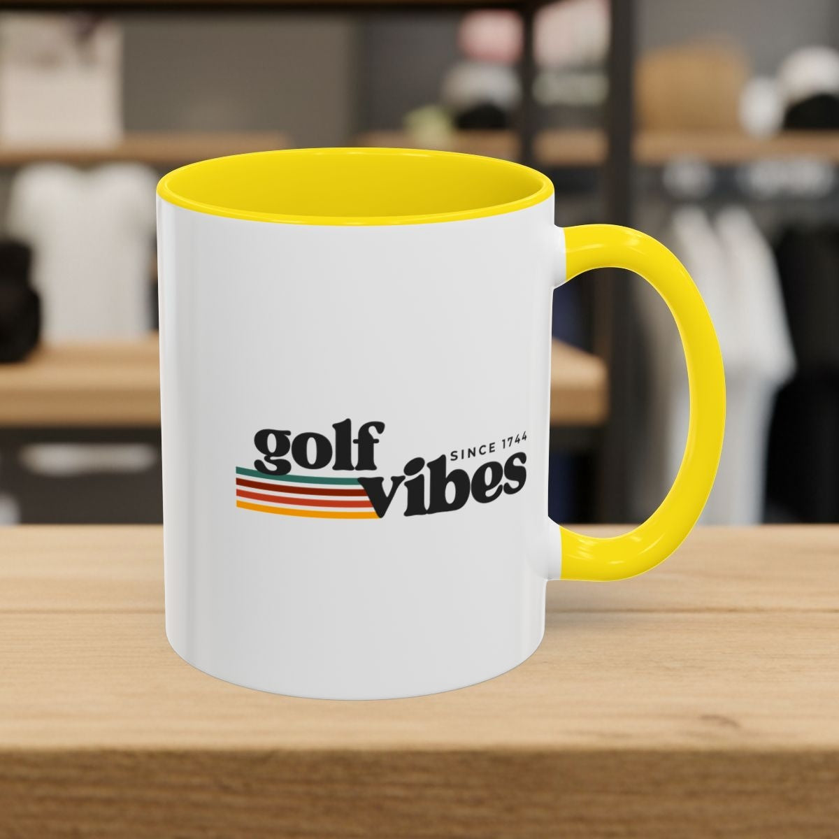 Golf Vibes - Golf Mug - 11oz in Yellow