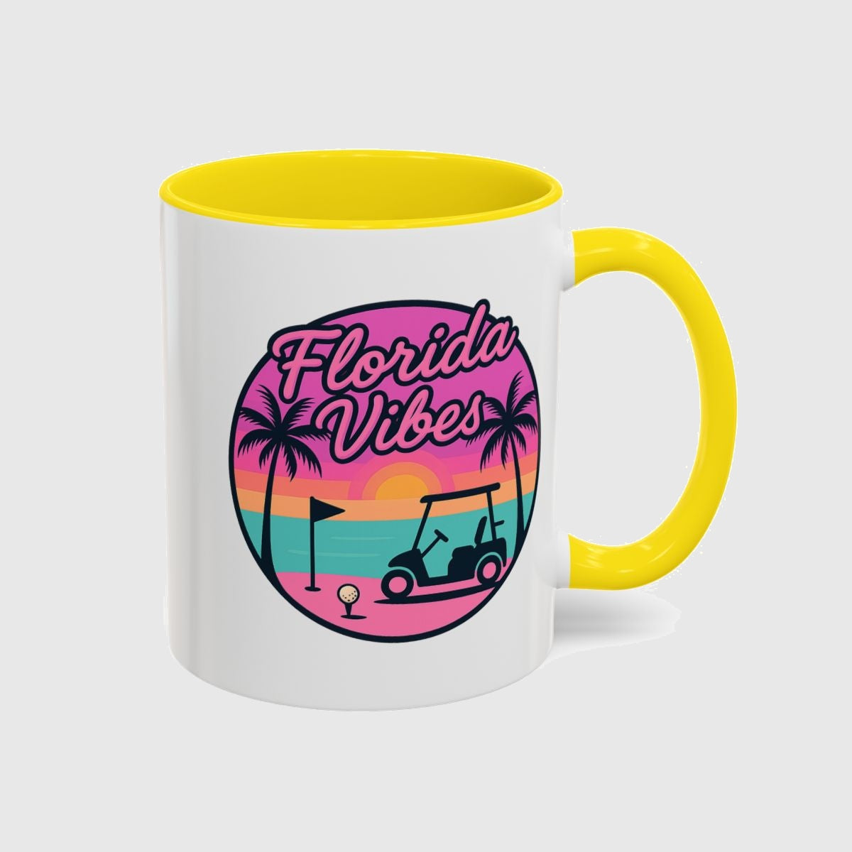 Golf Vibes - Florida Sunshine Edition - Golf Mug in Yellow