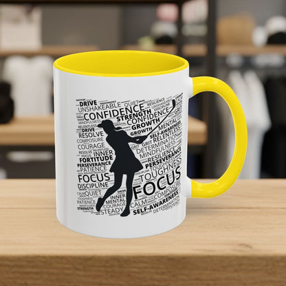 Unleash Your Mental Game (Female) - Golf Mug - 11oz in Yellow