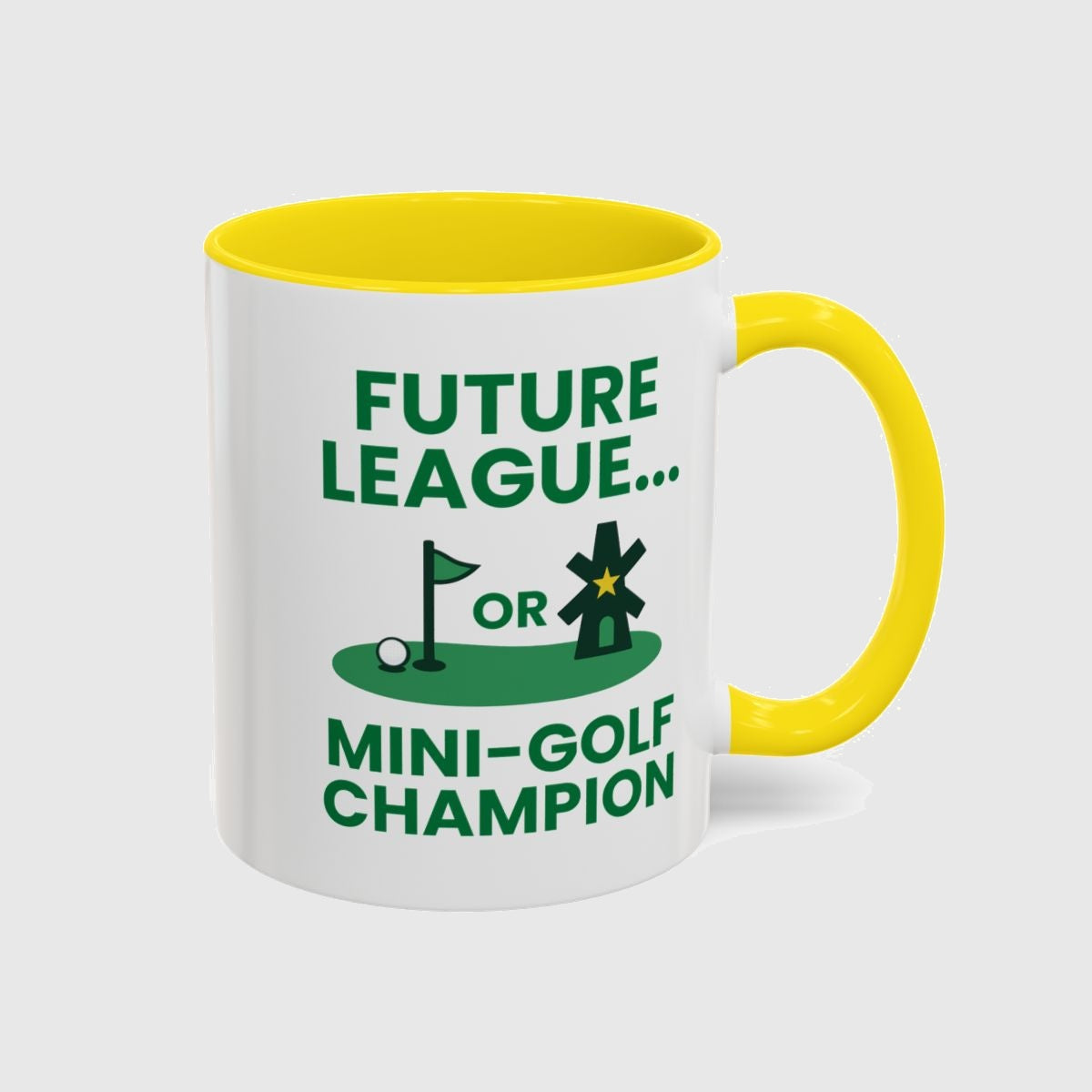 Future League or Mini-Golf Champion - Golf Mug in Yellow