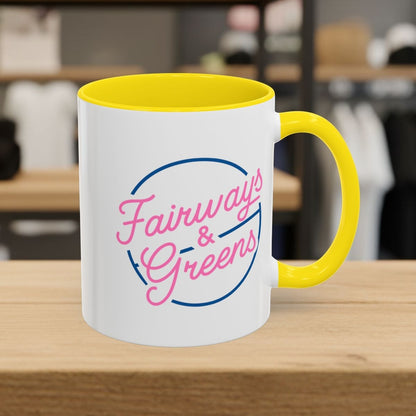 Fairways & Greens - Golf Mug - 11oz in Yellow
