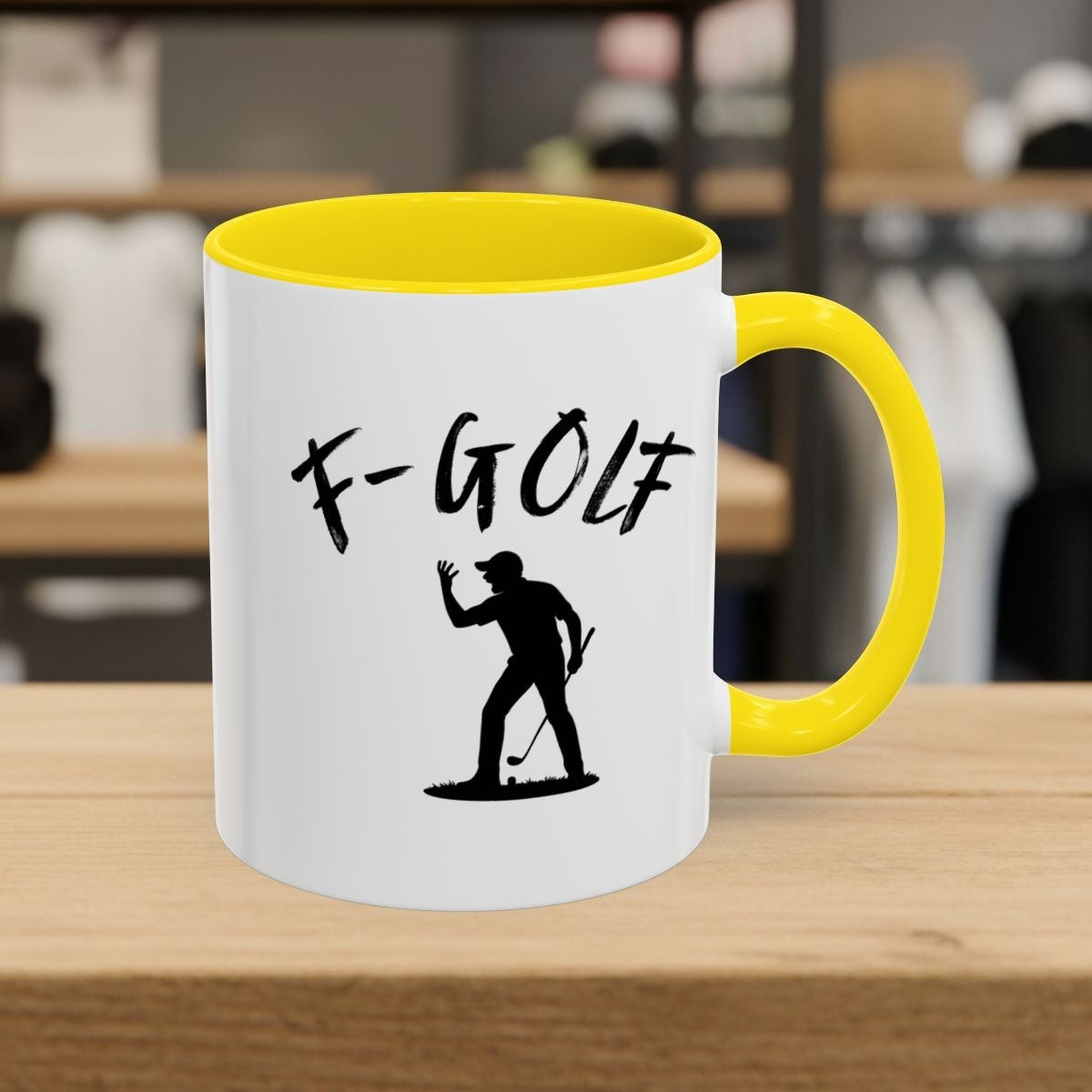 F-Golf (Male) - Golf Mug - 11oz in Yellow