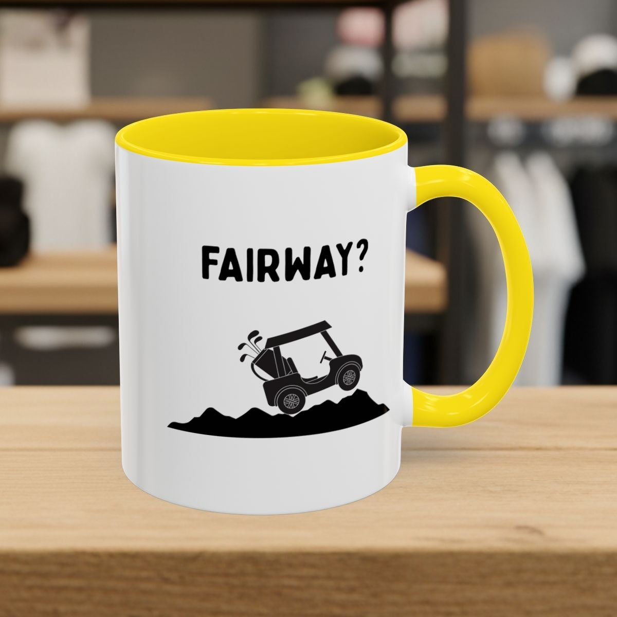 Fairway? - Golf Mug - 11oz in Yellow