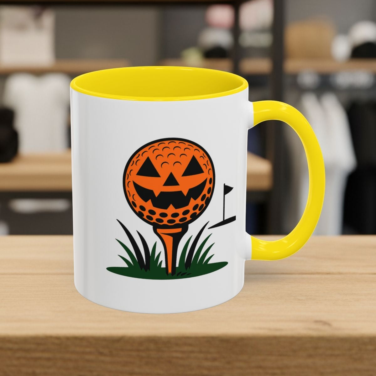 Tee Time Terror - Golf Mug - 11oz in Yellow