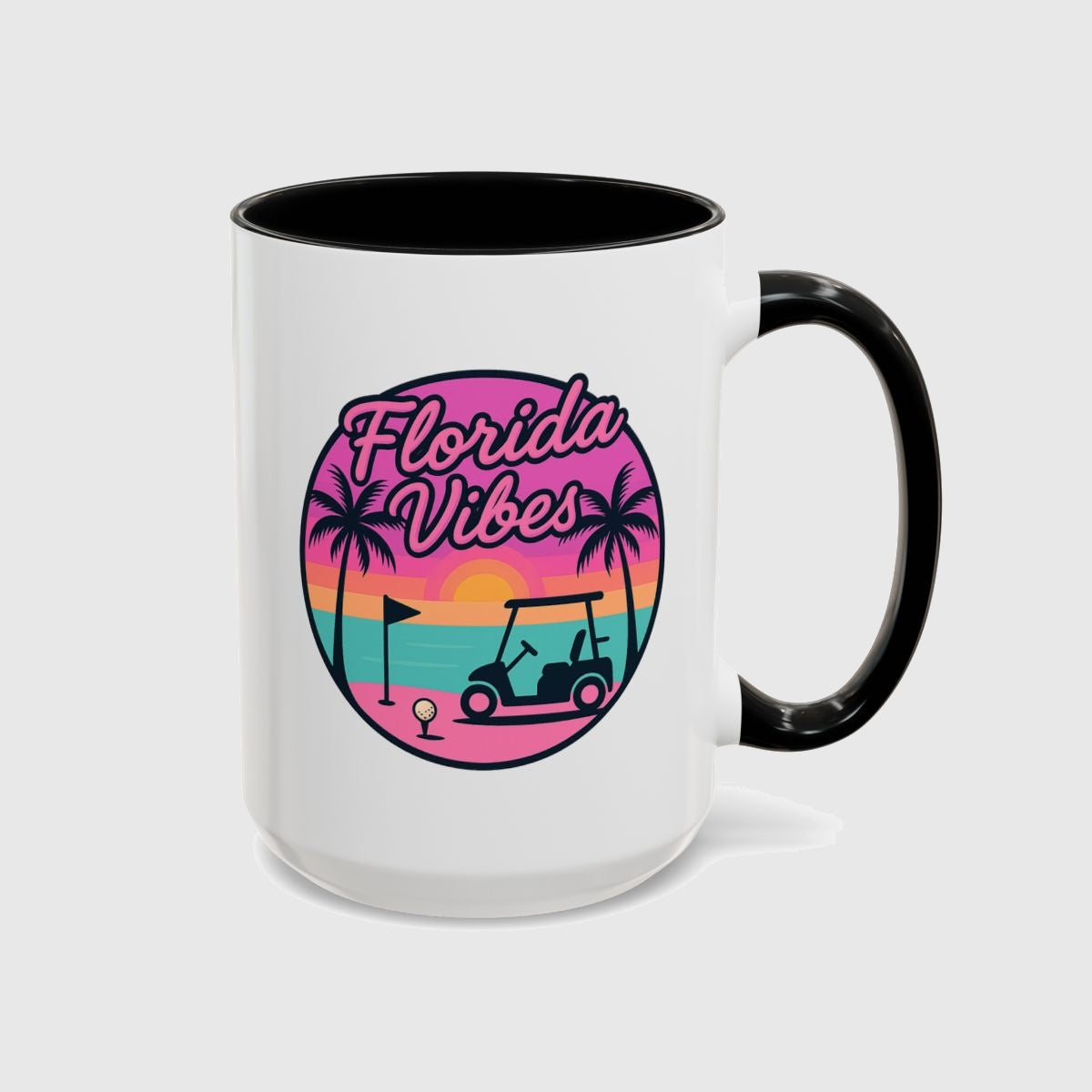 Golf Vibes - Florida Sunshine Edition - Golf Mug in Black