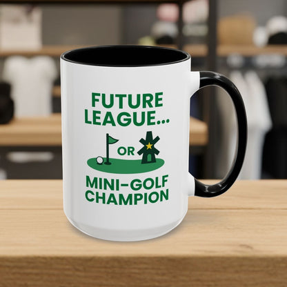 Future League or Mini-Golf Champion - Golf Mug - 15oz in Black