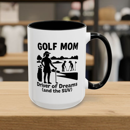 Golf Mom - Golf Mug - 15oz in Black