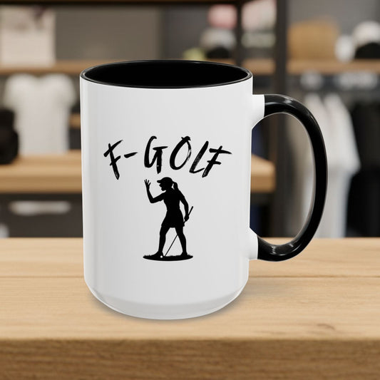 F-Golf (Female) - Golf Mug - 15oz in Black