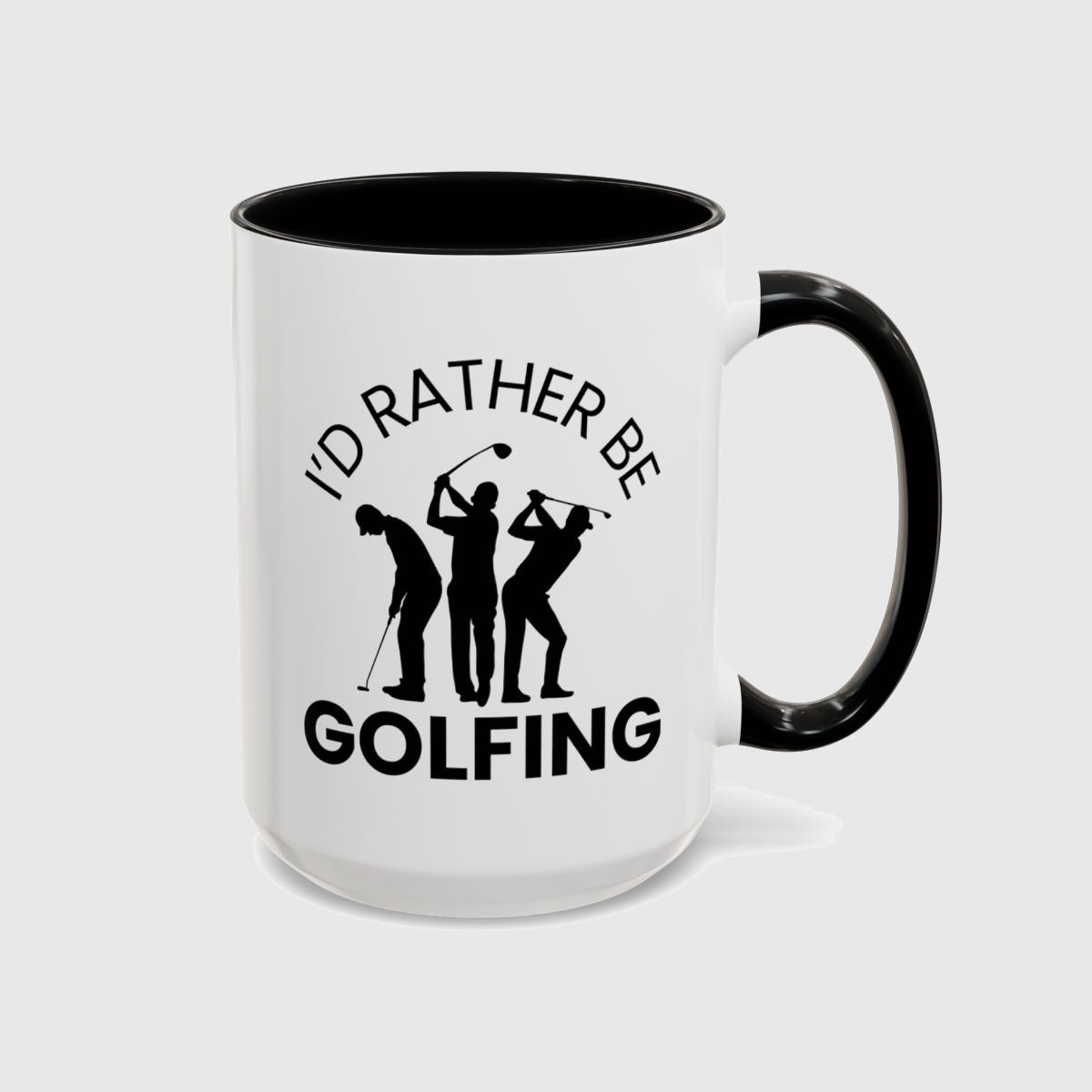 I'd Rather Be Golfing - Golf Mug in Black