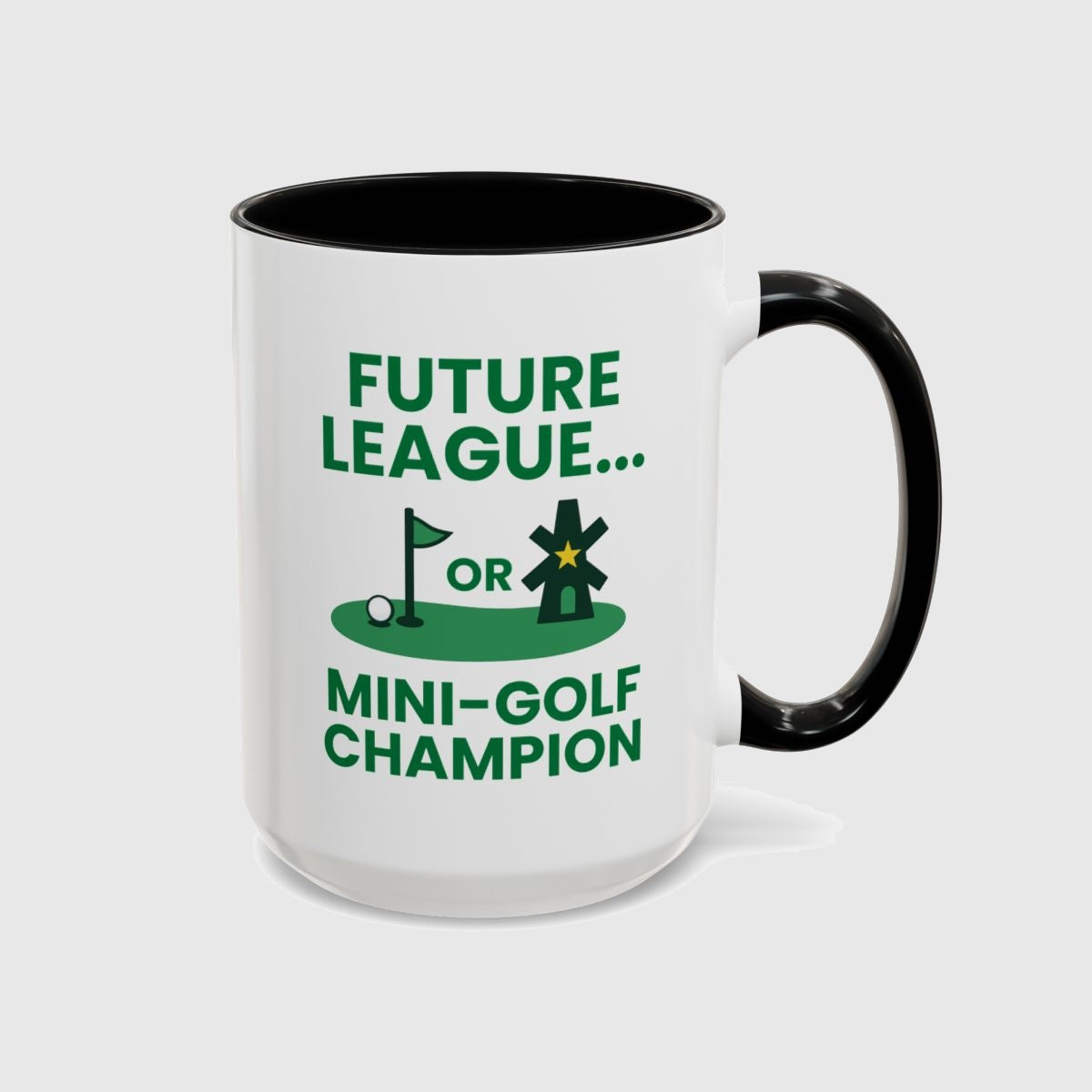 Future League or Mini-Golf Champion - Golf Mug in Black
