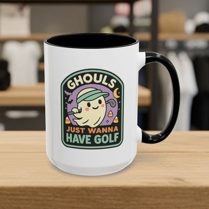 Ghouls Just Wanna Have Golf - Golf Mug - 15oz in Black